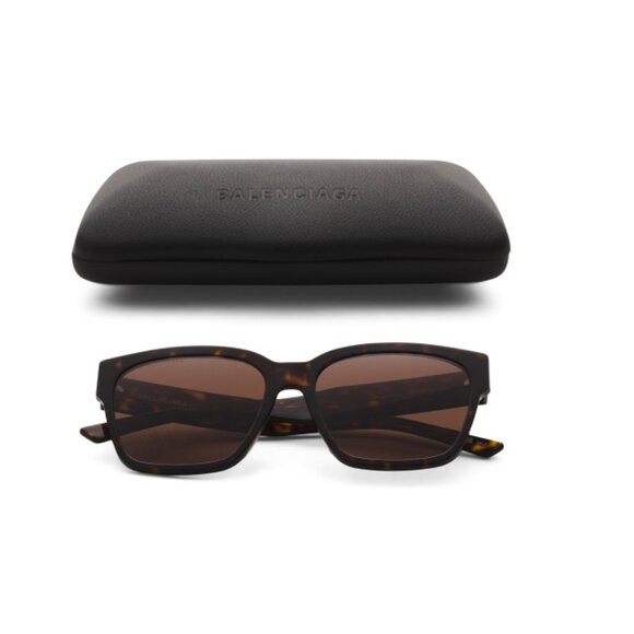 BALENCIAGA Havana Brown Square Sunglasses - Picture 1 of 2